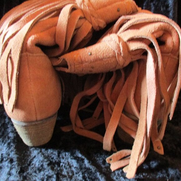 Very Volatile Leather Suede 'Hillside Fringe' Cowboy Ankle Boots Women's Size 8 - Picture 3 of 6